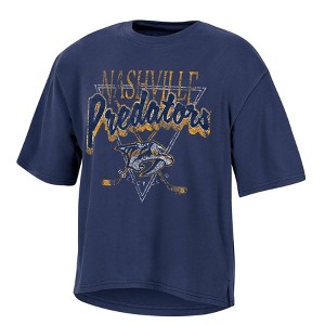NHL Nashville Predators Women's Short Sleeve Dark Fashion T-Shirt - 1 of 3