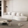 VASIP 123 inch extra large deep modular sofa, cloud sofa 4-person sofa, can sit or lie down, living room corduroy modular sofa,white - 3 of 4