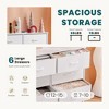 AZL1 Life Concept Utility Storage Drawers Stylish and Functional Storage, 6 Drawer Dresser for Nursery, Closet, Entryway, White, 38.1"*13.7"*29.9" - 3 of 3