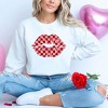 Simply Sage Market Women's Graphic Sweatshirt Checkered Lips - 2 of 4