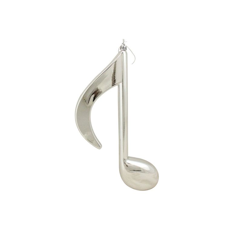 Mark Roberts Products 12" Musical Eighth Note Christmas Ornament - Shiny Silver, 1 of 4