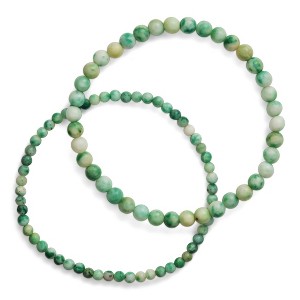 SHINE by Sterling Forever Stone Beaded Stretch Bracelet Set of 2 - 1 of 3