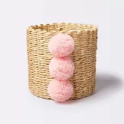 Small Paper Rope Decorative Basket Pink - Cloud Island™