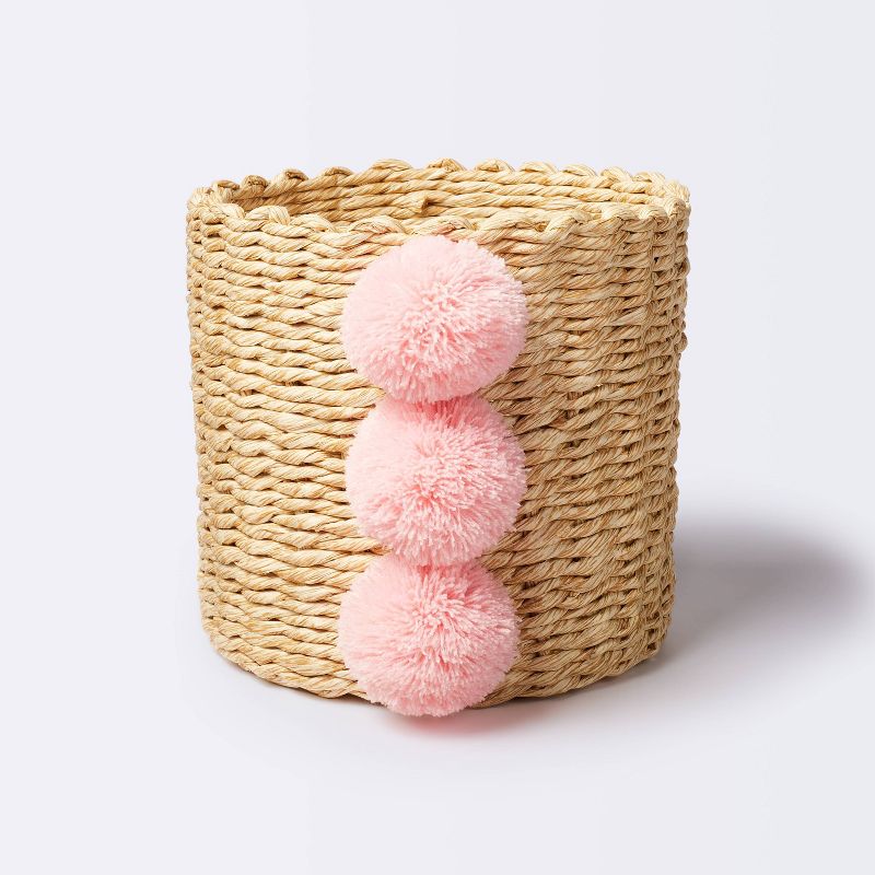 Small Paper Rope Decorative Basket Pink - Cloud Island&#8482;, 1 of 9