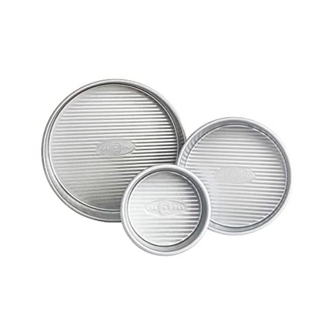 3 Pieces 4-Inch Deep Tall Round Cake Pan Set, Includes 4-Inch, 6-Inch and  8-Inch Anodised Aluminum Cake Pans with Removable Bottom, for Baking