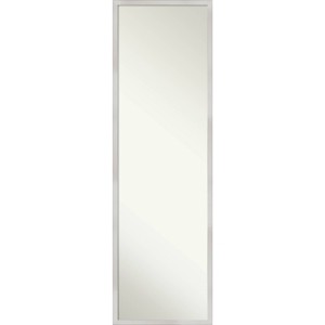 16" x 50" Non-Beveled Svelte Silver Wood on The Door Mirror - Amanti Art: Includes Mounting Hardware, Wall or Door Mount - 1 of 4