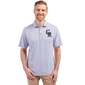 Colorado Rockies Cutter & Buck Virtue Eco Pique Botanical Print Recycled Mens Polo - 1 of 1