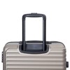 NAYSAYE Luggage Sets 3Piece Set ABS Lightweight Suitcase with Two Hooks Spinner Wheels TSA Lock for Travel, Gold, 19.5"*11"*29.5" - 4 of 4