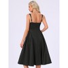 INSPIRE CHIC Women's Sleeveless Square Neck Midi Swing A-Line Party Wedding Guest Dresses - 4 of 4