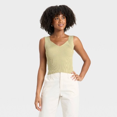 Women's V-Neck Sweater Tank - A New Day™