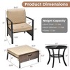 Costway 5PCS Patio Wicker Conversation Set Space Saving Cushions Chairs with Ottomans Table - 4 of 4
