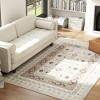 HOMCOM Machine Washable Area Rug 5x7, Non-Slip Boho Flannel Print Floor Cover Foldable Carpet for Living Room, Bedroom, Dining Room, Brown - 3 of 4