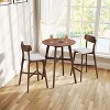 CAVINAS Modern Wooden Bar Chairs Set of 2, Upholstered Counter Height Stools with Backrest and Footrest, Soft Kitchen Island Chairs - 4 of 4