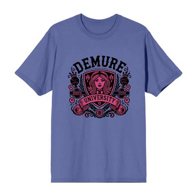 Demure University Adult Crew Neck Short Sleeve Tee
