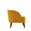 APRILSOUL Mid-Century Velvet Barrel Accent Chair, Upholstered Armchair with Solid Wood Legs - 4 of 4