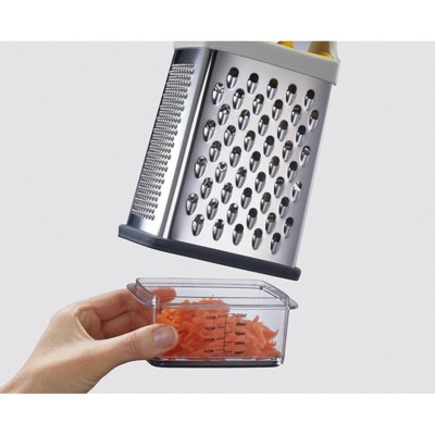Joseph Joseph Grip Box Grater: Stainless Steel Kitchen Utensil Set, Dishwasher-Safe, Adult Use, White — фото 5