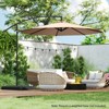Tangkula 10 FT Patio Offset Umbrella w/ X-shaped Base Infinite Tile & 360° Rotation - 4 of 4