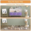 Kids bookcase with Collapsible Fabric Drawers, Children's Book Display, Toy Storage Cabinet Organizer - 3 of 4
