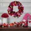 Northlight Mixed Rose Artificial Spring Floral Wreath, 24-Inch - 2 of 4