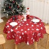 Christmas Table Cloth Round 60 Inch, Waterproof Winter Holiday Xmas Deer Tree Kitchen Christmas Decorations for Table, Round Table Cloth for Home - 4 of 4