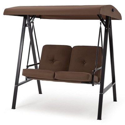 Anybear 2-person brown polyester swing chair