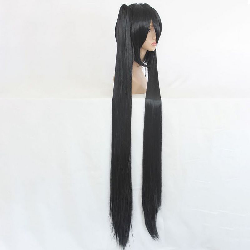 Unique Bargains Women's Wigs 51 inches Black with Wig Cap 1 Pc, 3 of 7