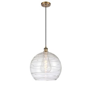 Athens Deco Swirl - 1 Light Pendant In Industrial Style-16.88 Inches Tall and 13.75 Inches Wide - 1 of 1