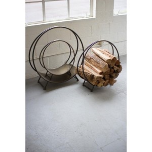 Fireplace Log Holder Set of 3 – Metal Storage Racks – 33.5" Tall by Kalalou - 1 of 3