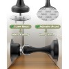 DOMETOUR Magnetic Door Stopper 4 Pack, Stainless Steel, Adhesive & Screws, Wall/Floor Mount, Door Holder Catch, Black - 4 of 4