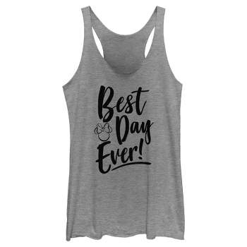 Women's Minnie Mouse Best Day Ever Logo Racerback Tank Top