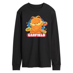 Men's - Garfield - Garfield Stickers Long Sleeve Graphic T-Shirt - 1 of 4