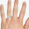 Pompeii3 Men's 7mm Modern Link Edge Wedding Ring in White, Yellow, or Rose Gold - 3 of 4