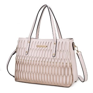 MKF Collection Quinn Triple Compartment Color Block Tote Bag by Mia K - 1 of 4