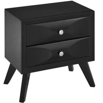 Yaheetech Modern Vintage 2-Drawer Nightstand End Table for Living Room