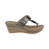 GC Shoes Narbone Flower Comfort Slide Wedge Sandals - 2 of 4