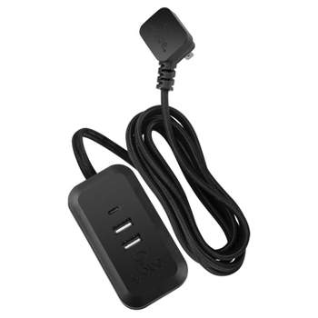 Globe Electric 6' Designer Series USB-A and USB-C Charging Black