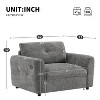 ModernLuxe Chenille Single Sofa Armchair with Dual-Port Charger, Tufted Design Oversized Accent Chair for Living Room/Apartment - 2 of 4