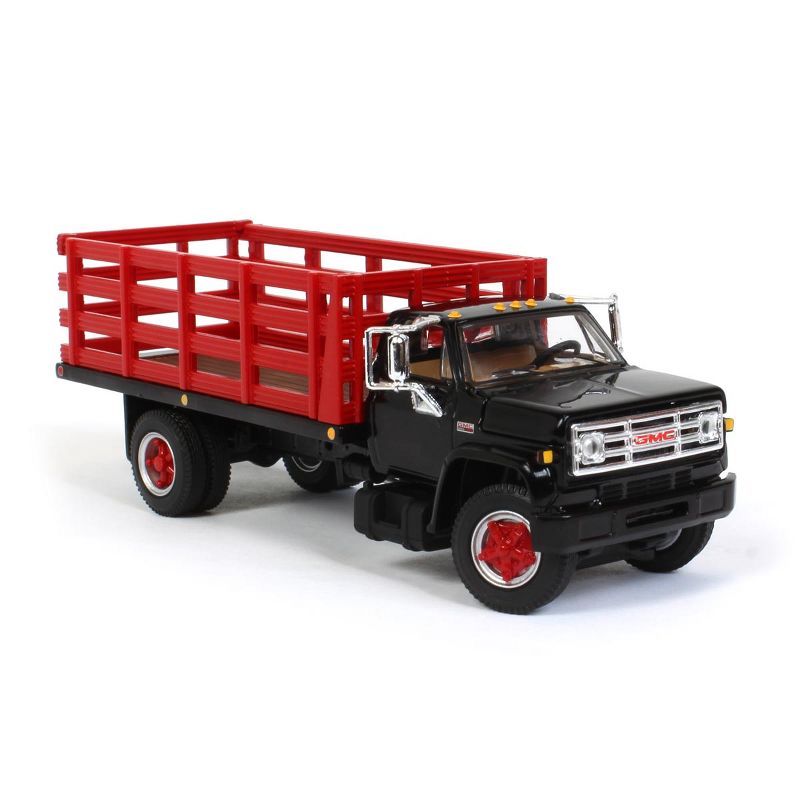 1/64 GMC 6500 Stake Bed Truck, Black With Red Stakes, First Gear Exclusive DCP 60-0890, 2 of 6