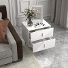 TIRAMISUBEST White Nightstand with Drawers:Black Nightstand Bedside Table,Modern Nightstand Wood Nightstand, Night Table for Bedroom Bed Stand - 4 of 4