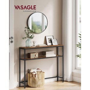 2-Tier Narrow Console Table, 31.5 Inch Sofa Table with 2 Shelves & Adjustable Feet, for Entryway Living Room Hallway - 1 of 4
