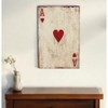 HomeRoots 24" X 15" Off White Ace Of Hearts Wood Wall Decor - 2 of 4