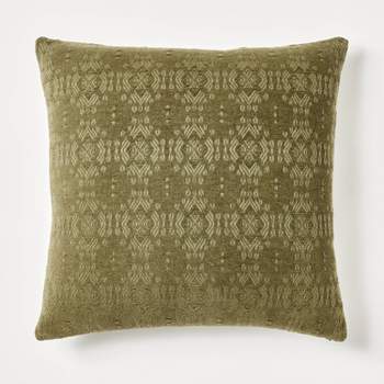 Oversize Chenille Woven Jacquard Square Throw Pillow - Threshold™ designed with Studio McGee