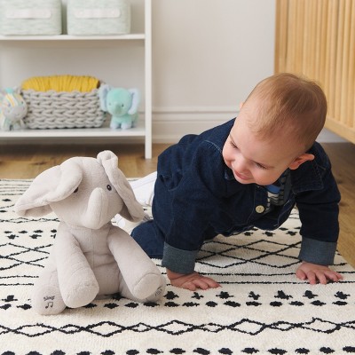 Gray Plush Singing Elephant Toy with Flapping Ears