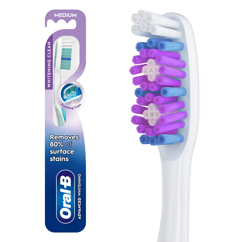 UPC 300410100629 product image for Oral-B 3D White Vivid Manual Toothbrush, Medium Bristles - 1ct | upcitemdb.com
