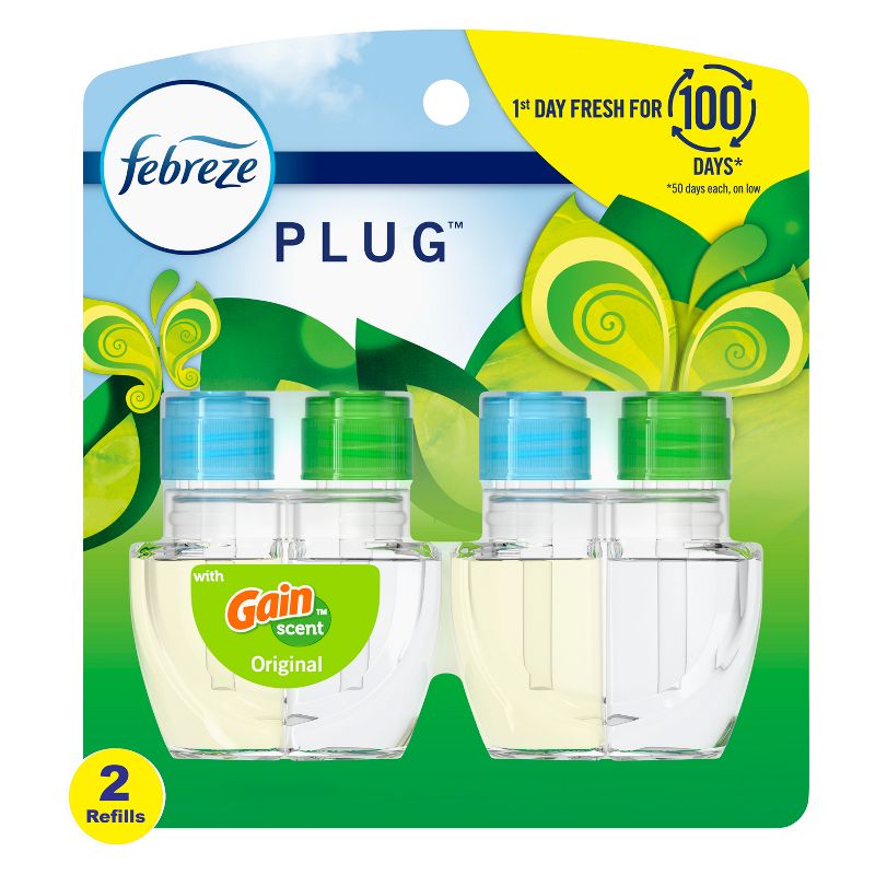 Febreze Odor-Fighting Fade Defy Plug Air Freshener Refill - Gain Original Scent, 1 of 16