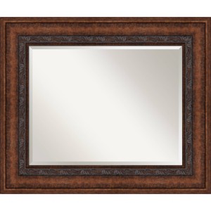 38" x 32" Beveled Decorative Bronze Wall Mirror - Amanti Art: Modern Rectangle, No Assembly, Wall Mount - 1 of 4