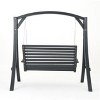 PAGED Swing Chair Outdoor, 2-Person Porch Swing Bench Armrests, Steel Frame for Outdoor, Garden - 2 of 4