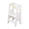 TopComfy Kids Standing Tower Adjustable Height Wood Step Stool with Removable Bar Side Handles for Kitchen Learning Home, White, 39.57"*19.29"*3.54" - 2 of 4