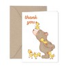 Paper Frenzy Spring Bear and Ducks Thank You Note Card Collection 25 pack with Kraft Envelopes - 2 of 4