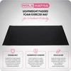 HolaHatha Lightweight Padded Exercise Yoga Mat, Non Slip Thick Foam Foldable Pad for Stretching and Workout Activity, 90.5 x 39.5" Large, Grey - 3 of 4